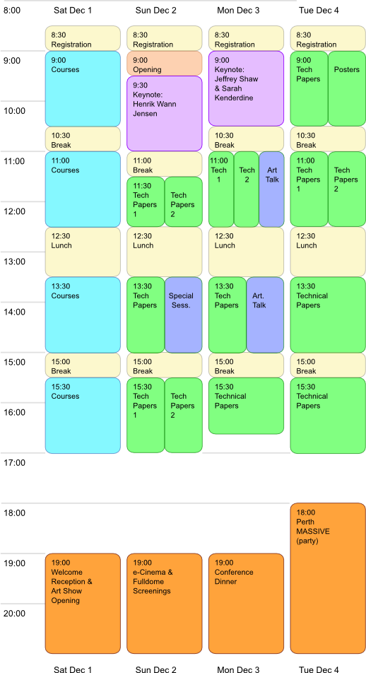 GRAPHITE 2007 schedule